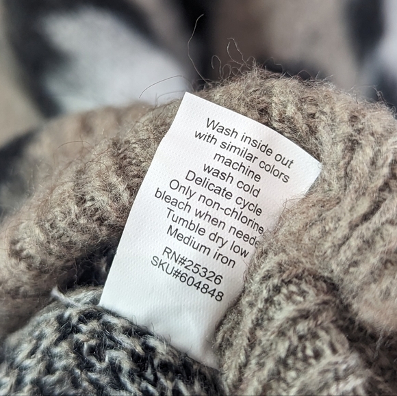 World Market Sweater Womens Oversized Brown Leopard Cheetah Tunic Pullover - Picture 9 of 11